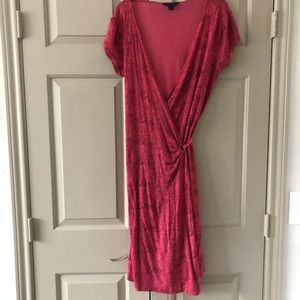 Express Short Sleeve Wrap Dress